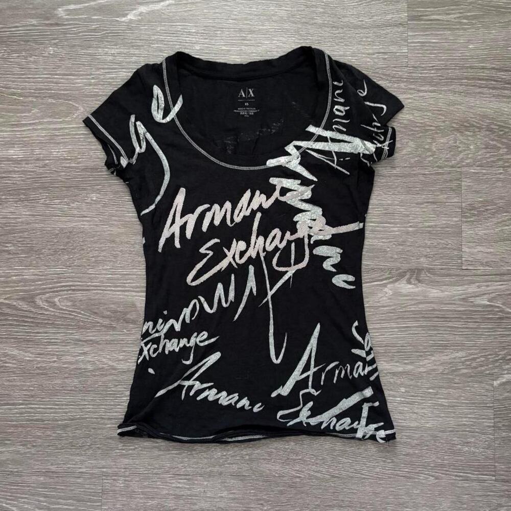2000s armani exchange grunge top